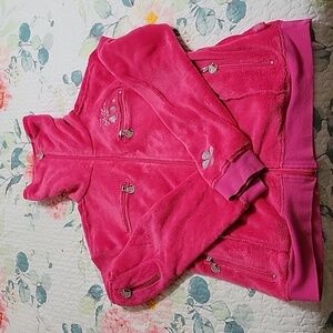 Geffen girls pink zip up with covered neck area, Size XL
